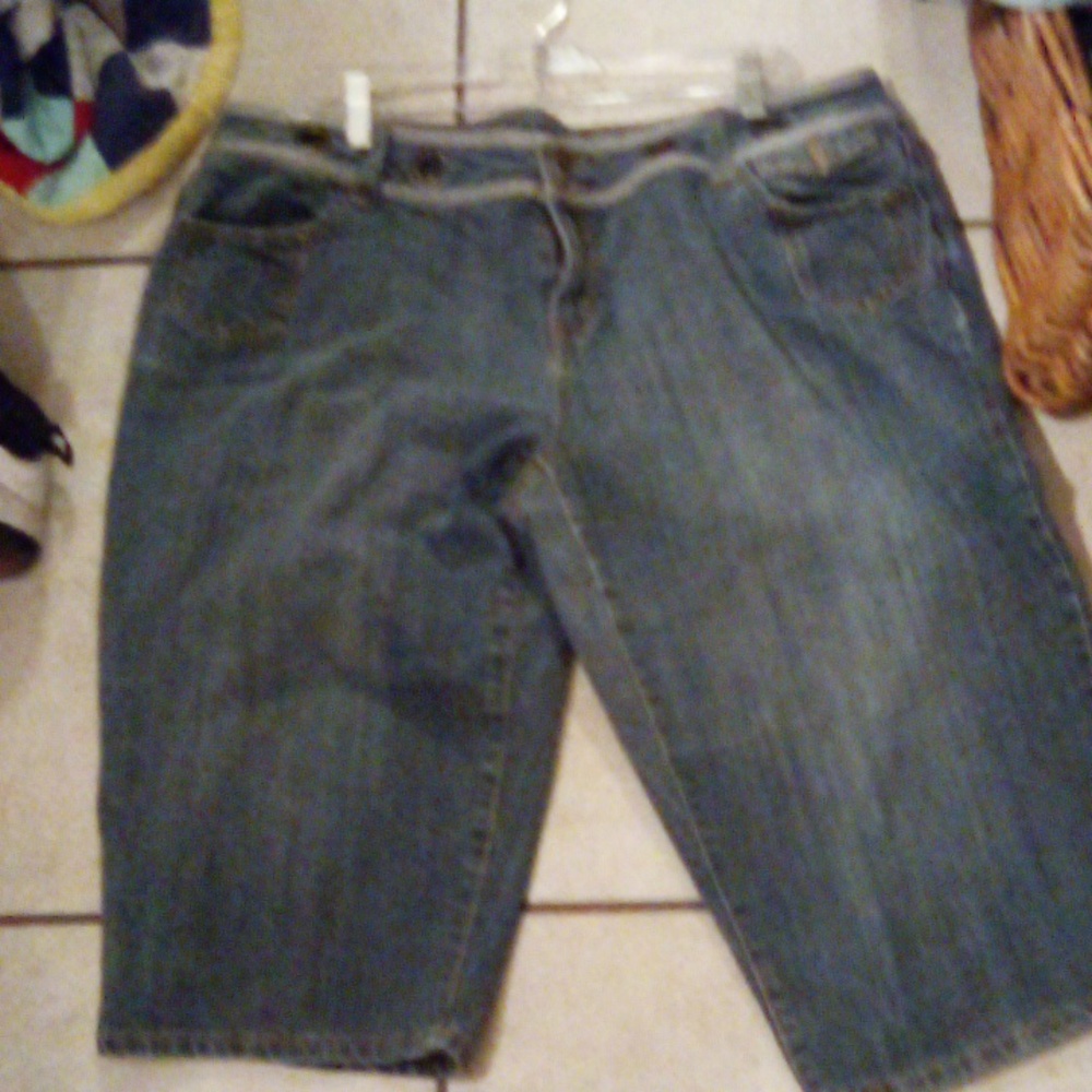 SWAK Blue Jean Shorts w/2 Button, Zipper Closure Size 20W